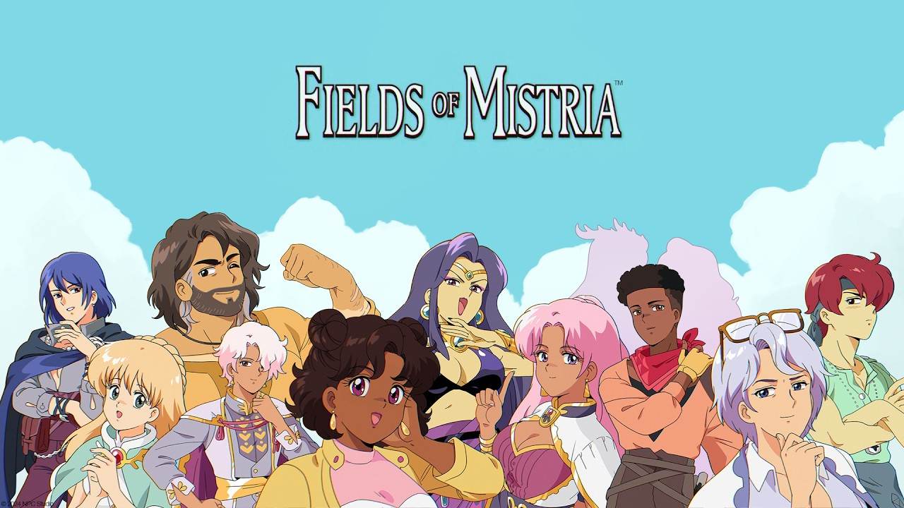 Release date trailer poster showing Fields of Mistria characters